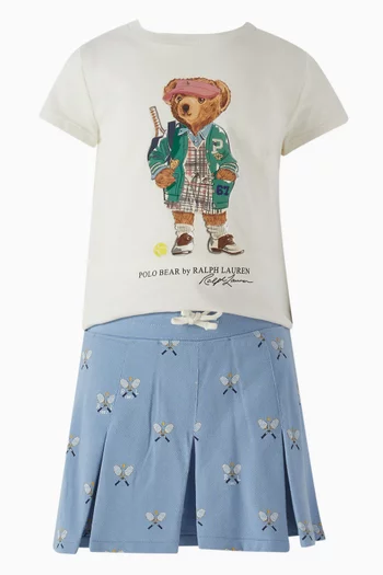 All-over Print Skort in Cotton