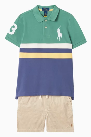 Logo Polo Shirt in Cotton