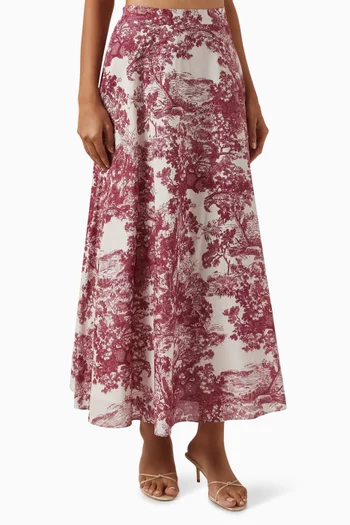 Printed Maxi Skirt