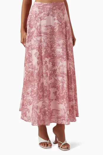 Printed Maxi Skirt