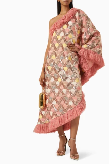 Lucia One-shoulder Fringe Dress