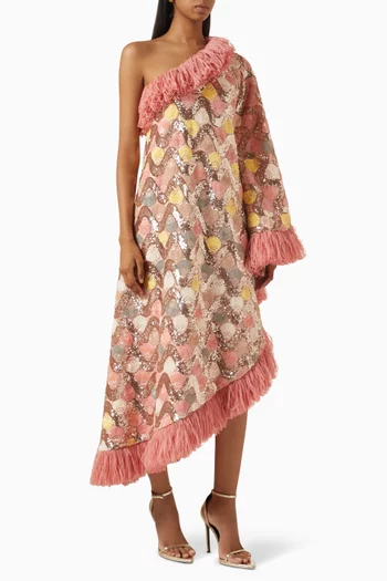 Lucia One-shoulder Fringe Dress