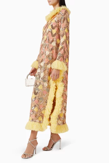 Rafaella Sequin-embellished Fringe Dress