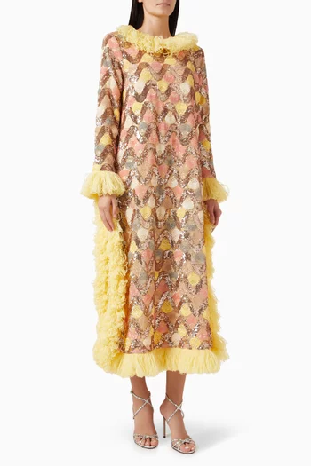 Rafaella Sequin-embellished Fringe Dress