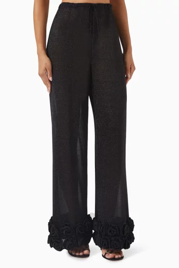 Lumiere Rose Pants in Stretch Lurex
