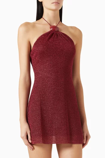 Lumiere Shell Necklace Mini Dress in Lurex