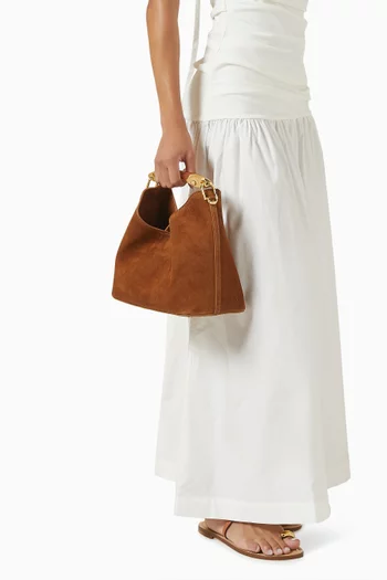 Medium Boomerang Bag in Suede