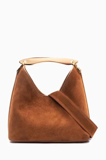 Medium Boomerang Bag in Suede