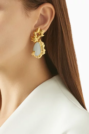 Amori Earrings in 21kt Gold-plated Brass