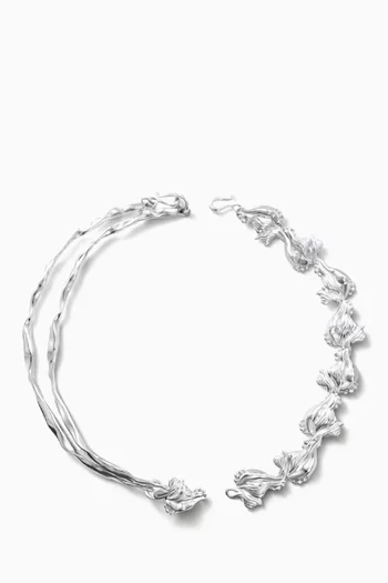 N-DOS-AMORES-RH NECKLACES BRASS DIPPED IN RHODIUM WITH A SHINY FINISH  FASHION JEWELRY:Silver:One Size|218566330