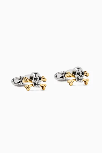 Skull & Crossbones Cufflinks in Metal