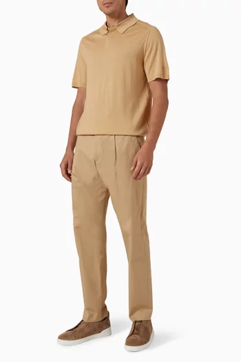 Polo Shirt in Merino Wool-knit