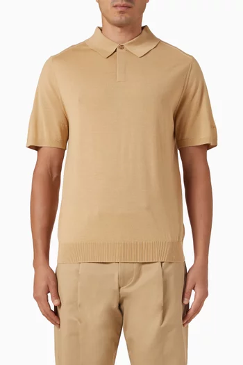 Polo Shirt in Merino Wool-knit