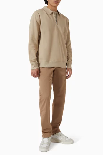 Half-zip Sweatshirt in Organic-cotton