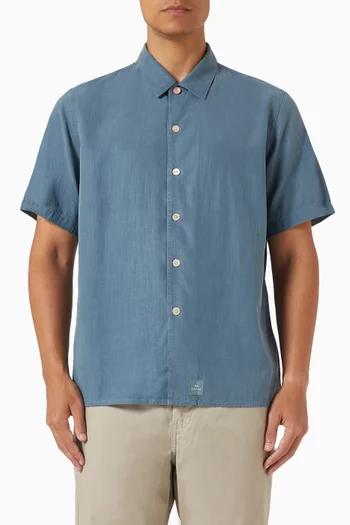 Casual-fit Shirt in Lyocell-cotton Blend