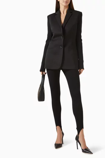 High-waisted Stirrup Pants in Knit