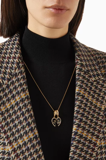 Best Friends Pendant in 18kt Gold-plated Brass