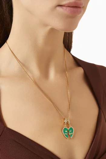 Best Friends Pendant in 18kt Gold-plated Brass