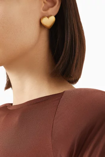 Chrome Heart Earrings in 18kt Gold-plated Brass