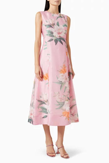Cleo Printed Midi Dress