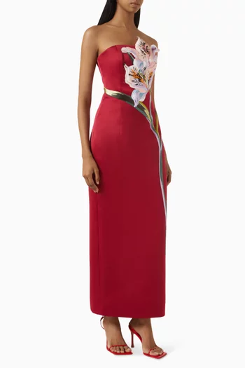 Rayna Appliqué Floral Maxi Dress