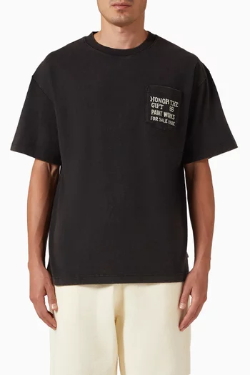 تي شيرت بعبارة Paint Works قطن