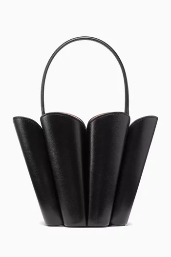 The Spade Flower Bucket Bag in Leather