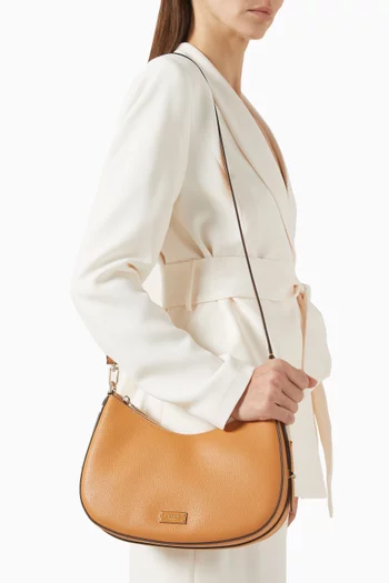 Small Liv Hobo Shoulder Bag in Leather