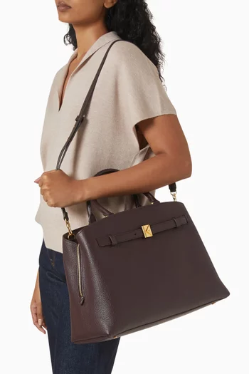 Deco Work Tote Bag in Leather