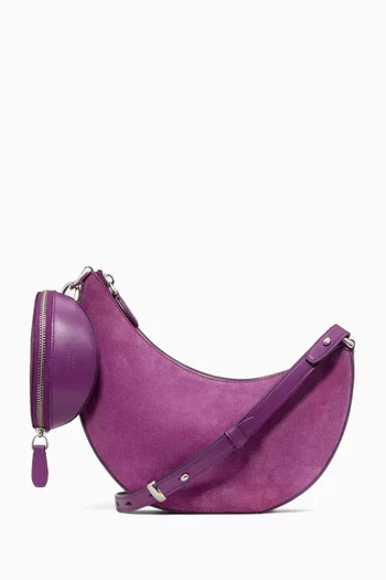 Duo Crossbody Bag in Suede