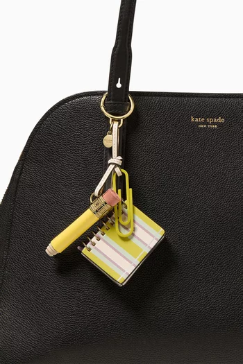 Charmed Pencil Bag Charm in Leather