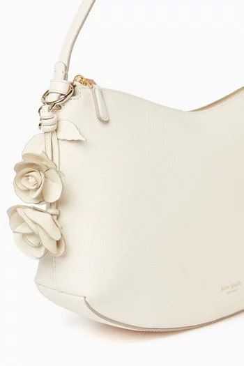 Charmed Rose Bag Charm in Leather