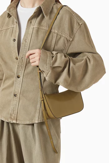 Halo Glazed Crossbody Bag in Leather