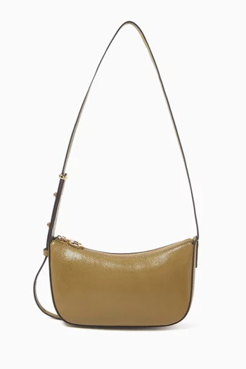 Halo Glazed Crossbody Bag in Leather