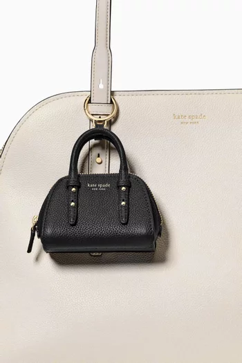 Nano Caryall Bag Charm in Leather