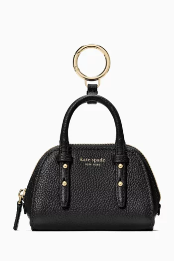 Nano Caryall Bag Charm in Leather