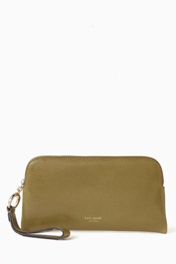 Halo Wristlet in Glazed Leather