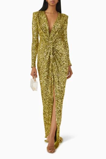 Sequin-embellished Gown