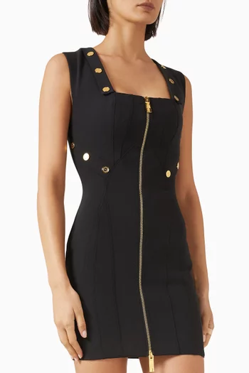 Button Mini Dress in Viscose-blend