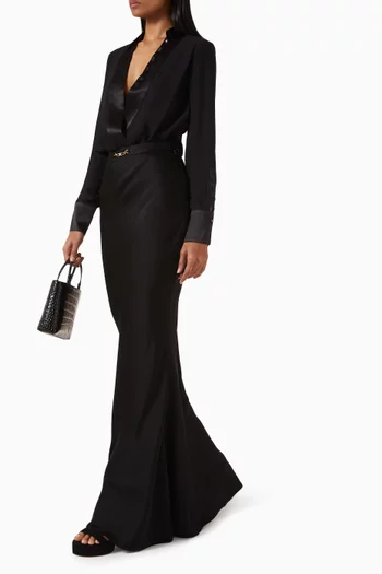 تنورة بقصة حورية البحر كريب ستان