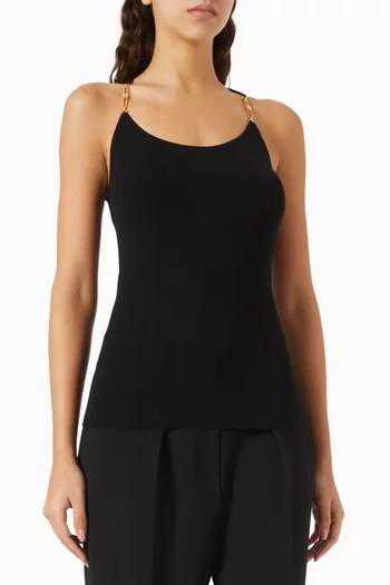 Logo Tank Top in Ribbed-knit