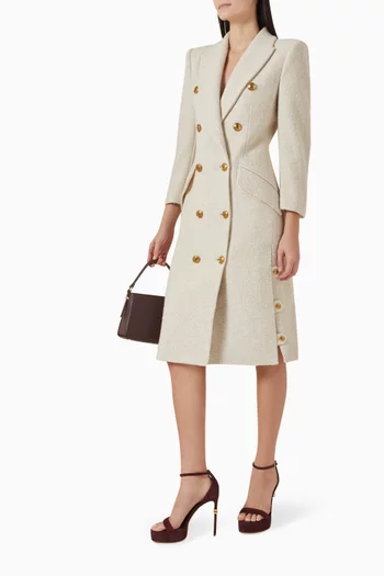 Double-breasted Coat Midi Dress