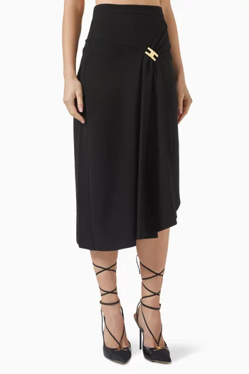 Asymmetric Draped Skirt