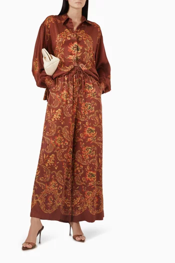 Seraphina Shirt in Silk Satin