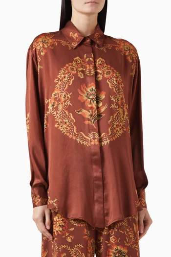 Seraphina Shirt in Silk Satin
