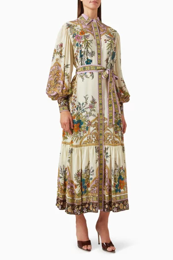 Antoinette Shirt Dress in Viscose-silk