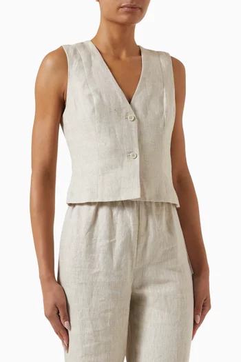 Anita Vest in Linen