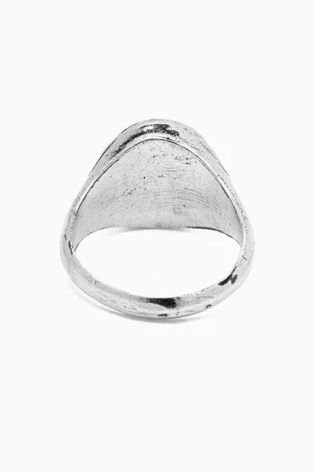 Midnight Ring in Silver-plated Brass