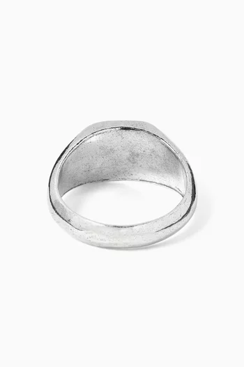 Always Lucky Signet Ring in Silver-plated Brass