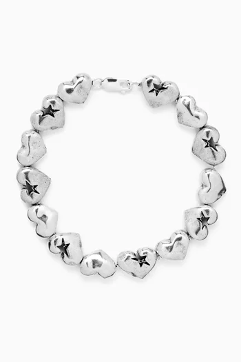 Icon Love Me Not Bracelet in Silver-plated Brass